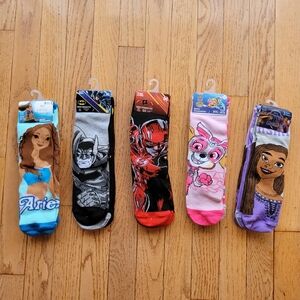 NWT Disney Sock Haul Kids Character Socks Set of 5